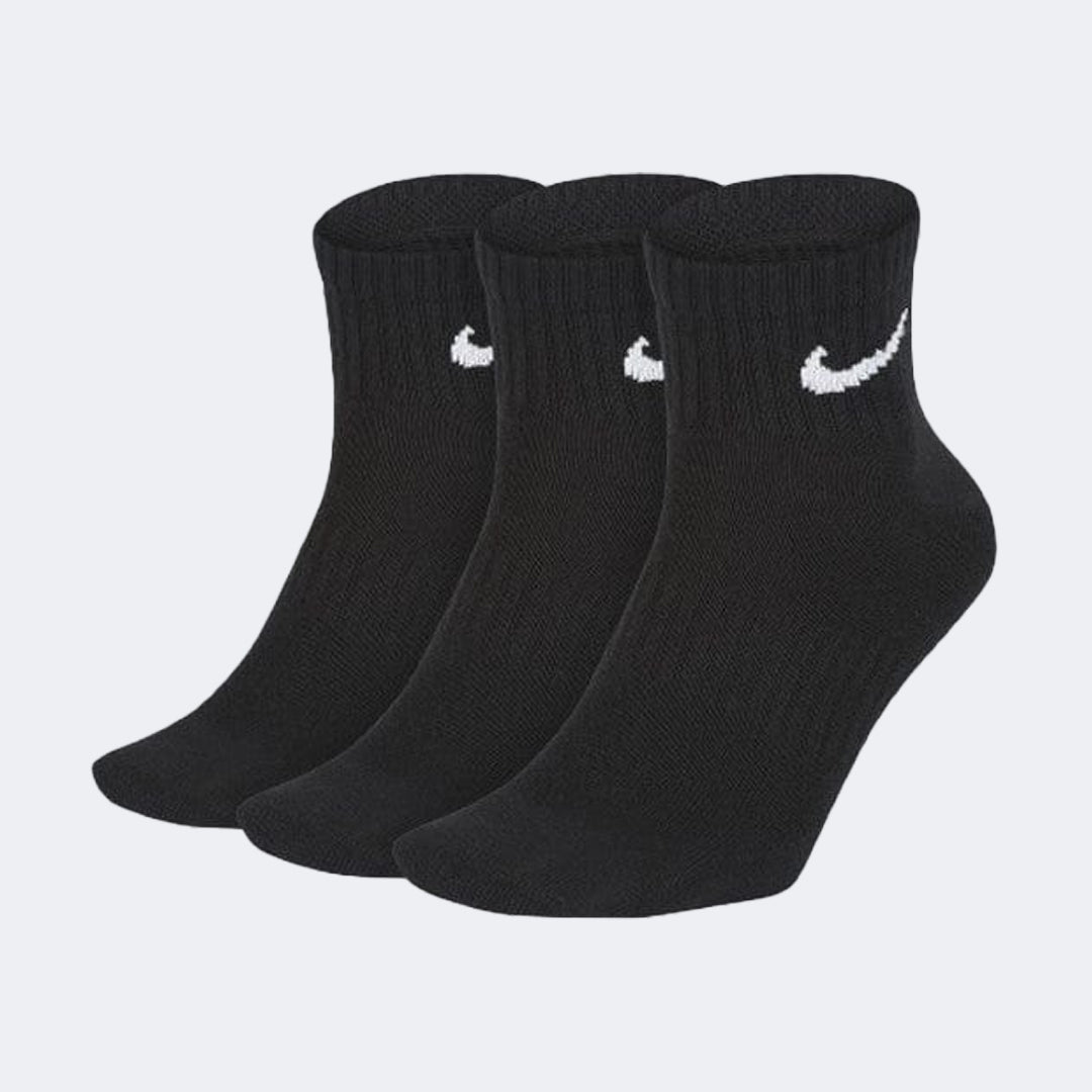Nike Elite LightWeight Quarter 3 Pairs Black