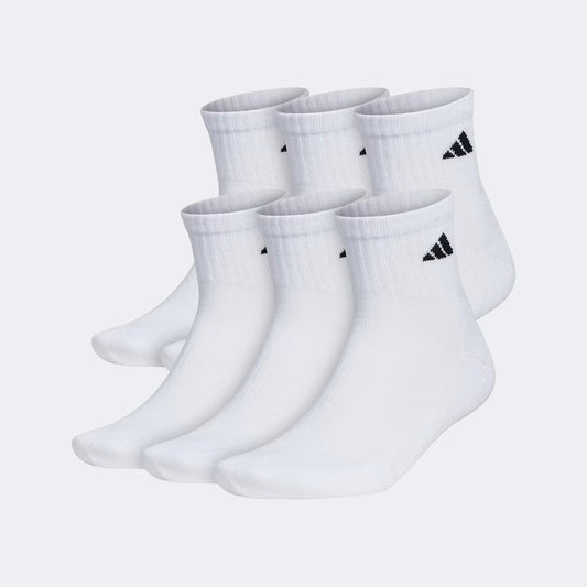 Adidas Cushion Quarter Socks 3 Pairs White