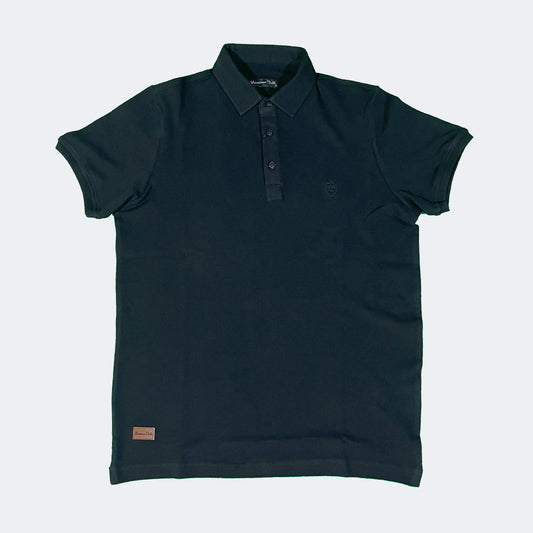 Massimo Dutti Polo T-Shirts Cotton Black